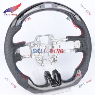 Real Carbon Fiber LED Steering Wheel Fit Ford Mustang GT 2018-2023