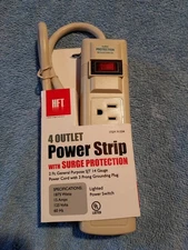 Power Strip With Surge Protection,  4 Outlet, #91334, New