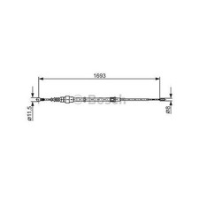 CABLE PARKING BRAKE BOSCH 1 987 477 698 LEFT LEFT REAR RIGHT RIGHT REAR FOR AUD