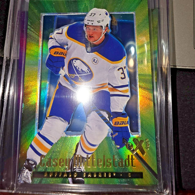 2023-24 SKYBOX GREEN FOIL EX 2000 #29 CASEY MITTELSTADT - BUFFALO SABRES