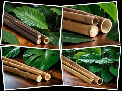 Bambusrohre 100 cm   Natur Bambusstange Bambus Rohr Garten Holz Stange Deko