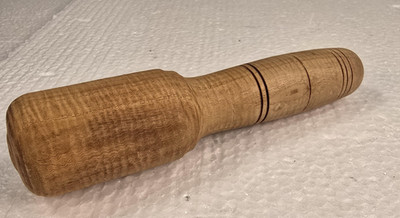 Handmade Brown Wooden Mallet Small Woodturning Carving Tool Lathe Handle Rustic