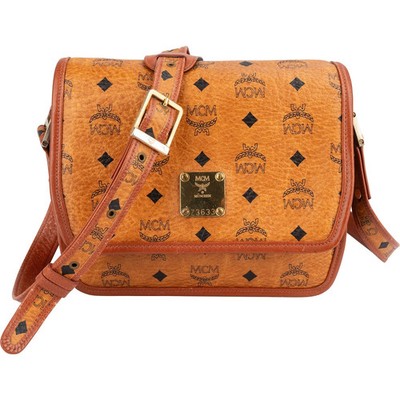 MCM Monogram Visetos Coated Canvas Flap Crossbody Bag Tasche