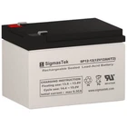 SigmasTek 12V 12Ah F2 Sealed Lead Acid Deep-Cycle Rechargeable UPS Battery