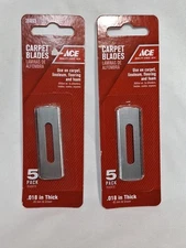 2 Packs, ACE 26093 Carpet Knife Replacement Blades 5 per Package  (10 Blades)