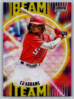 CJ Abrams 2022 Topps Stadium Club Chrome Beam Team Wave Refractor Rookie BT-9