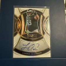 2025 Panini Select Sigs White Prizm AUTO SP #35/35 (Bookend) Landon Dickerson