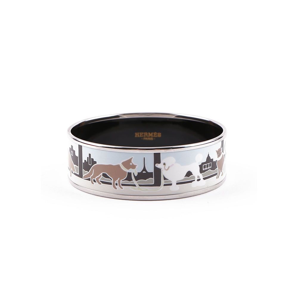 Hermes Chiens et Chats Parisiens Wide Bangle 44809033 thumbnail 5