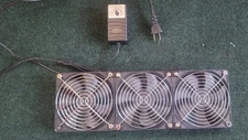 Wathai Dual Ball 3 x 120mm Computer Fan with AC Plug DC 12V Big Airflow Fans ...