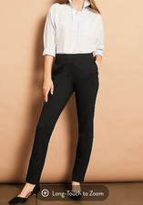 NWT J Jill Ponte Slim Leg Pants Women's Petite Large Elastic Waist Black Stretch