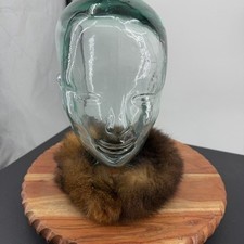 brown fur choker collar elastic