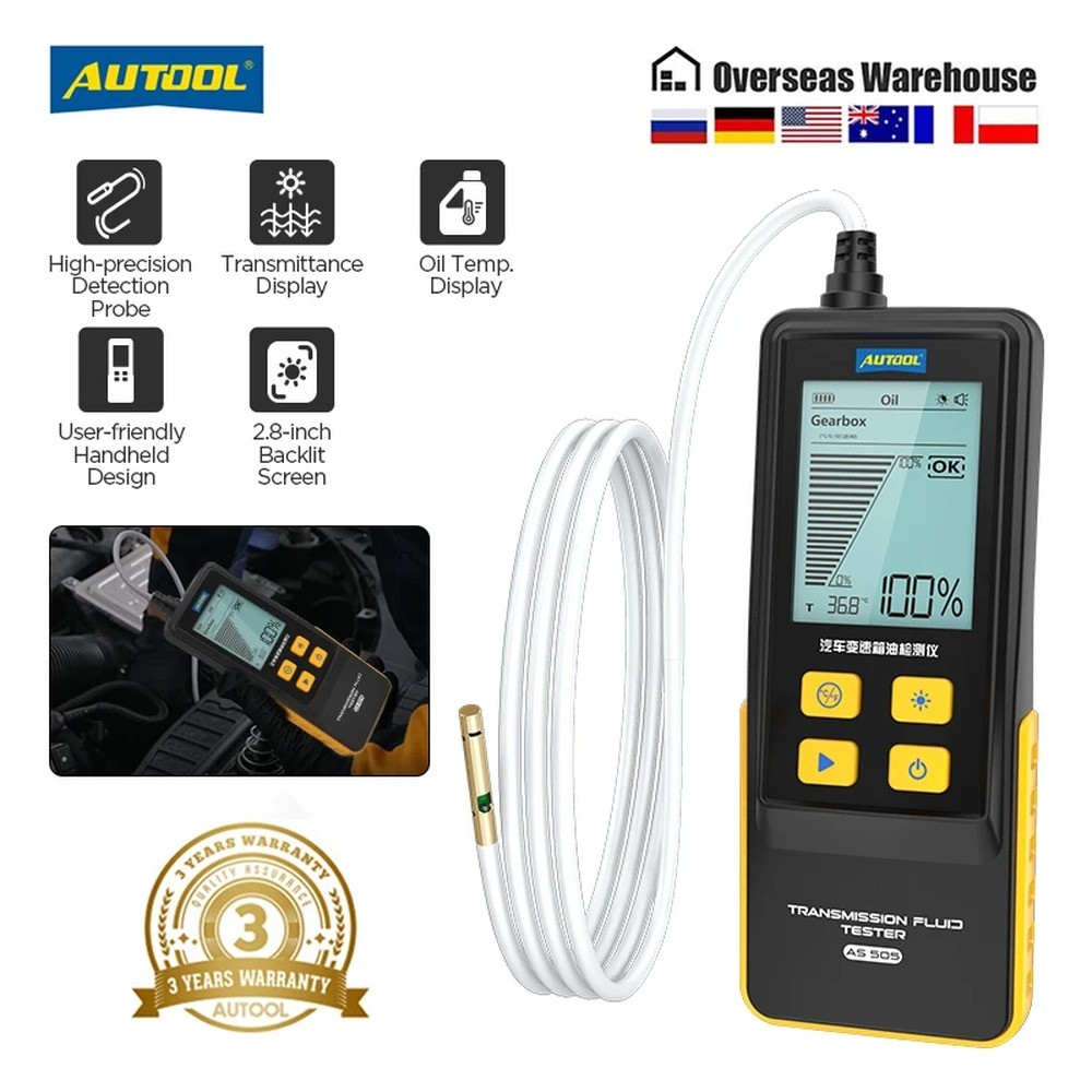 AS505 ATF Exchanger - Transmission Oil Tester with 2.8-inch LCD, 31.5 in Probe