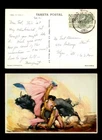 Mayfairstamps Mexico 1950s to Elgin IL Bull Fighter Painting Postcard aax_10729