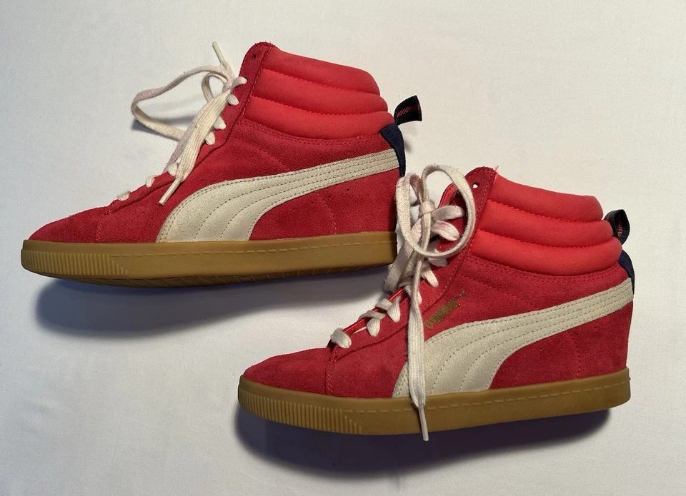 彪马 PC WEDGE 基本款 SPO 女式尺码 US 8 GERANIUM ( 358452 - 02 ) 1.5 英寸高跟鞋 — 第 2/4 张图片