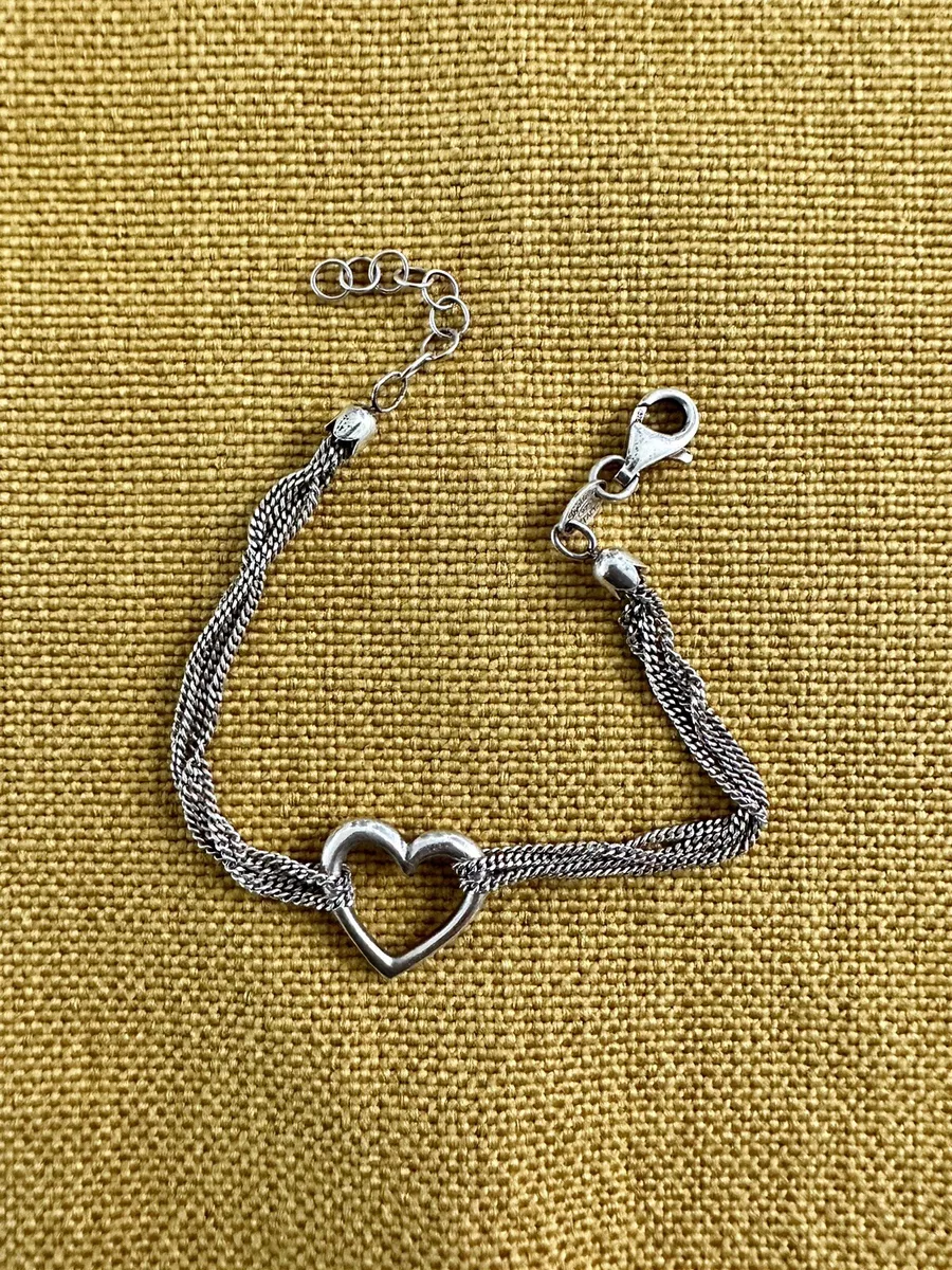 Open Heart Adjustable Bracelet in 14k Rose Gold