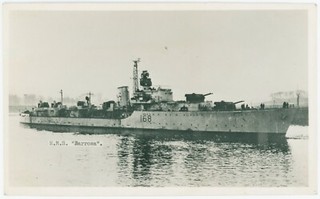 H.M.S. BARROSA (168) EINE ORIGINAL ALTE ECHTFOTO POSTKARTE VON R. A. FISK