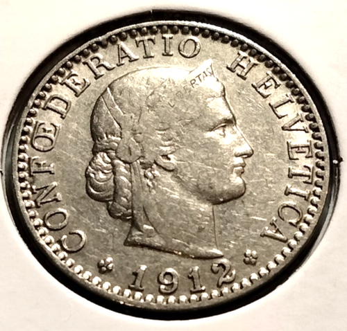 1912 Switzerland 20 Rappen Coin - KM#29 - Combined Shipping (IN#14964)