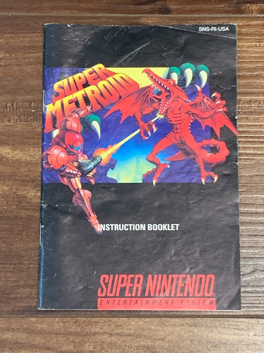 Super Metroid SNES Super Nintendo Instruction Manual Only | eBay