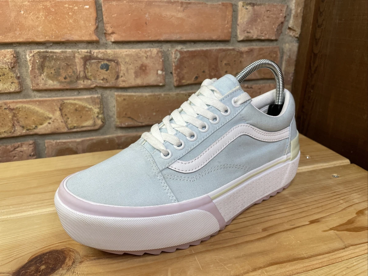 Baby blue platform vans deals