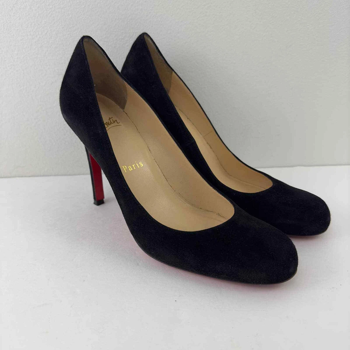 Black Miss Duvette 55 suede and leather pumps | Christian Louboutin |  MATCHES UK