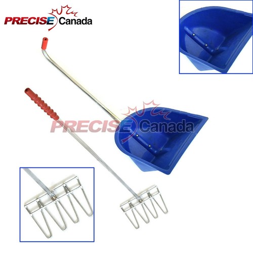 PLASTIC DUSTPAN WITH RAKE STAINLESS STEEL HANDLE VT-108 - Picture 3 of 3