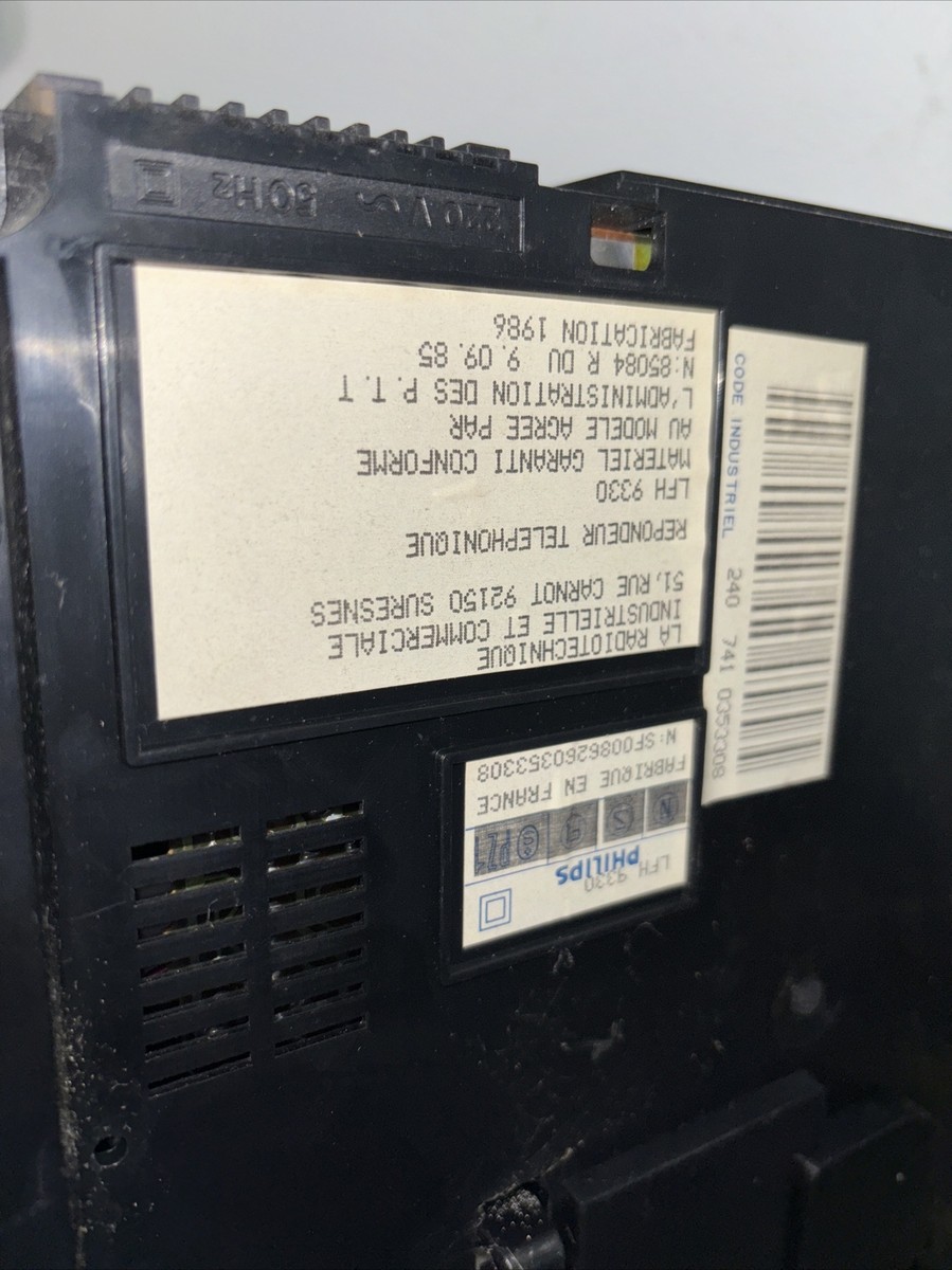 Répondeur Enregistreur Vintage Téléphonique Philips LFH 9230 PTT