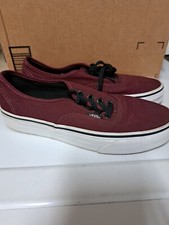 Vans Authentic Burgundy Unisex Low Top Size Women's 6.5 Men's 5