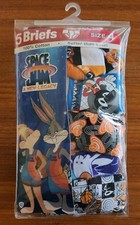 Space Jam Bugs Bunny Movie Boys SIZE 4 Briefs Underwear Cotton 5 PACK 10723