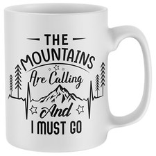 Mug Gift Idea For Campers The Mountains Are Calling and I Must Go Camping Cup