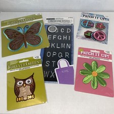 Lot of mixed Iron-on Patches for T-shirts, Jackets or Backpacks with letters