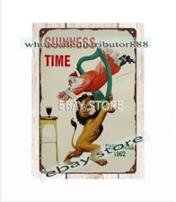 1962 Irish stout Time Christmas Santa beer tin sign art posters sale