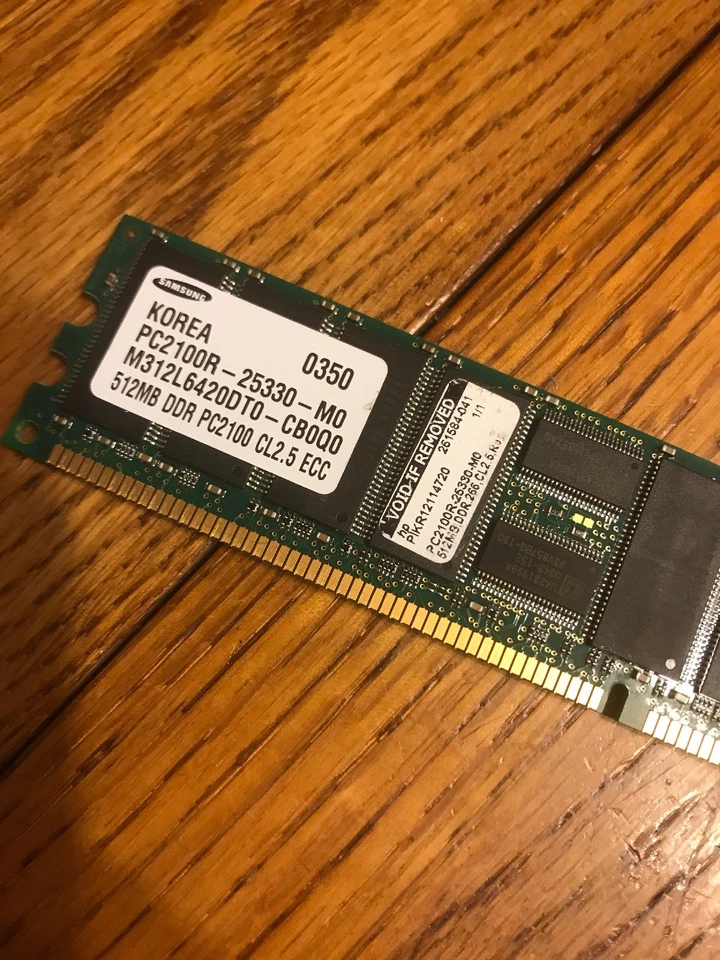 Samsung PC2100R-25330-MO M312L6420DT0-CB0Q0 512MB DDR GL2.5 Ships N 24h - Image 3 of 4