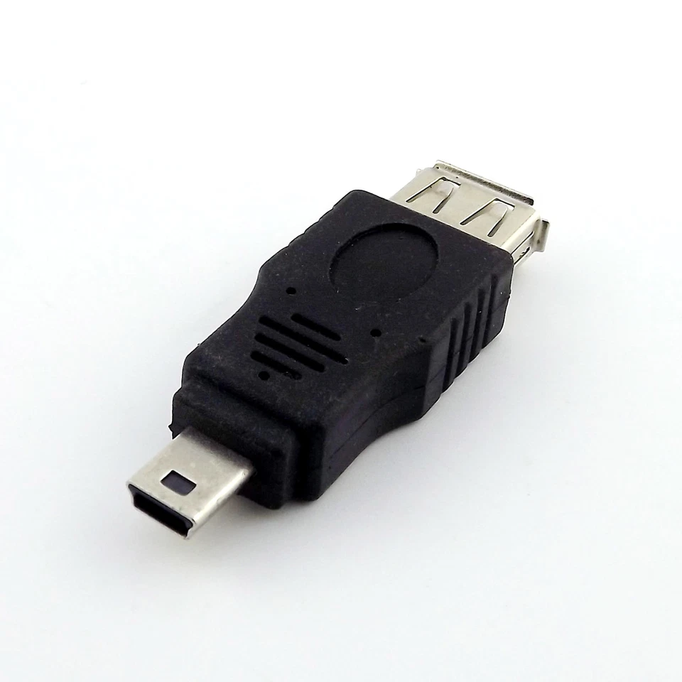 10pcs USB 2.0 A Female Jack to Mini USB B 5 Pin Male Plug OTG Adapter Connector - Image 4 of 4