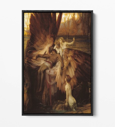 HERBERT DRAPER, EL LAMENTO POR ICARUS - EFECTO FLOTANTE LONA IMPRESIÓN ARTÍSTICA FOTO - Imagen 5 de 12
