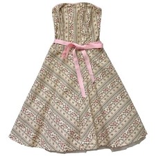 Vintage 90’s Coquette Floral Strapless Dress