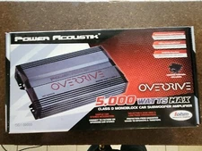 POWER ACOUSTIK OD1-5000D 5000W OVERDRIVE CLASS-D MONOBLOCK AMPLIFIER , MONO AMPS
