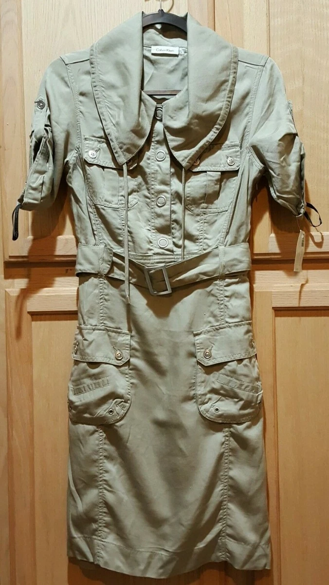 Calvin klein khaki dress cheap