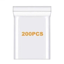 200 Pcs 1.5" X 1.5" Thick Small Clear Zip Seal Lock Bag Poly Bags 2.4 Mil Mini R