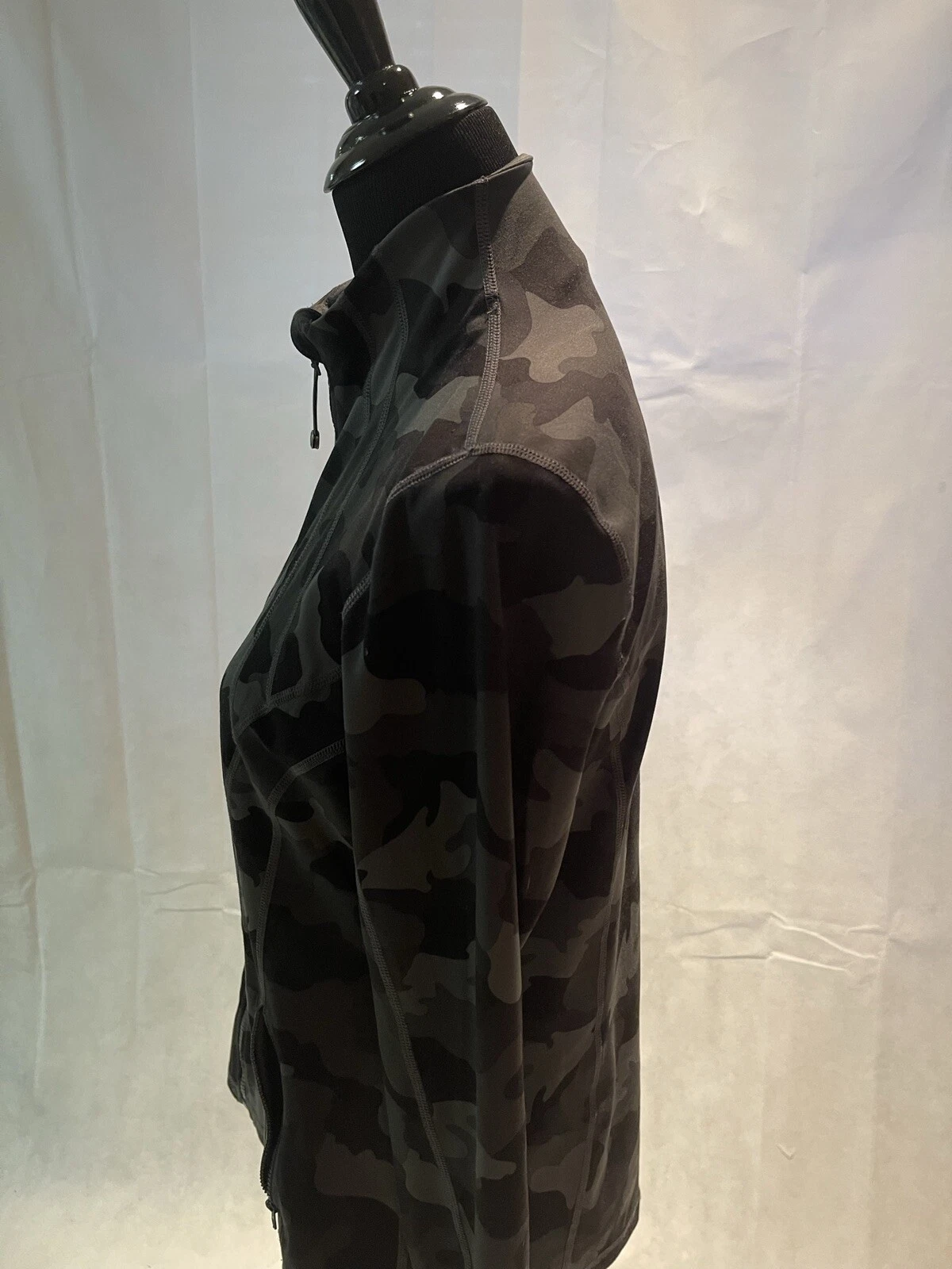 yogalicious lux camo full zip activewear thumbholes jacket