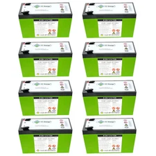 8pc K2 Energy 12V 7Ah LiFEPO4 Batteries for Solar Wind Power Grid Systems