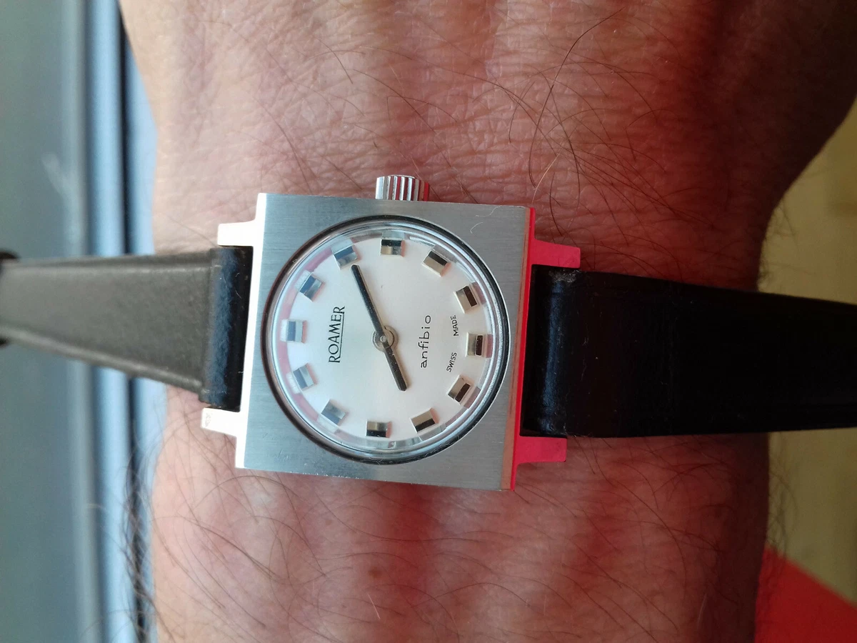 Roamer AMPHIBIO RUIB SQUARE HAND WINDING Vintage Collection 60 s NOS Watches W