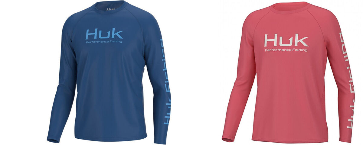 Huk Shirt Youth Small Red Long Sleeve Fishing Outdoor