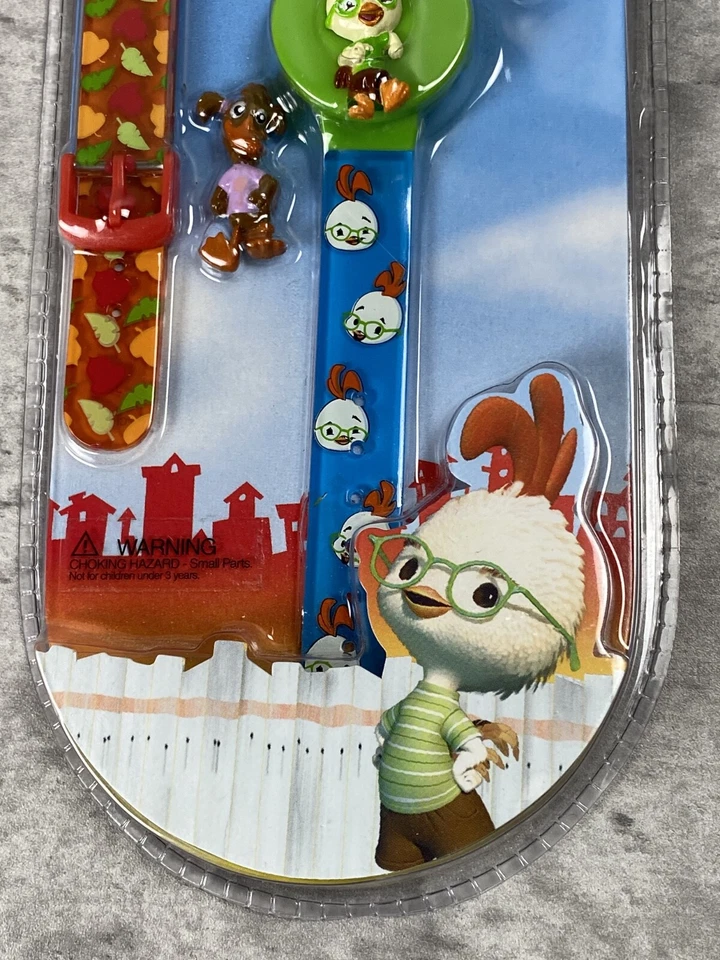 Relógio digital Disney's Chicken Little pulseiras e slides intercambiáveis vintage ano 2000 - Imagem 3 de 4