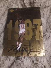 MJ 23KT Gold Foil Signature Card UD Fleer Bulls HOF