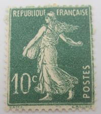 VARIETE : FRANCE TIMBRE N° 159 - 10 MACULE - NEUF SANS CHARNIERE - SEMEUSE