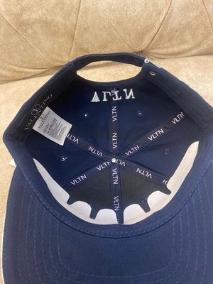 VALENTINO VLTN Logo hat Baseball cap Navy Blue Adjustable | eBay