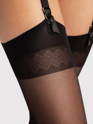 FIORE ''Romance'' suspender stockings, 20 DEN, new, size S - XL, sexy, new, original packaging