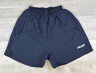 Palace Skateboards Swim Trunks Blue Lined Zipper Pocket Size S (Actual 20-22X3)