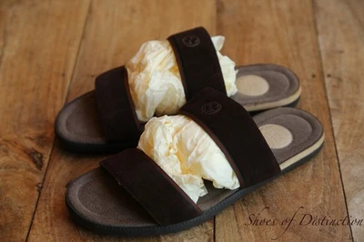 Gucci GG Brown Suede Leather Sandals Sliders Flip Flops Men UK 8 G US 9 - Image 1 of 4