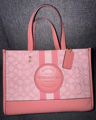 Coach Dempsey Tote 22 in Signature Jacquard with Stripe and Patch